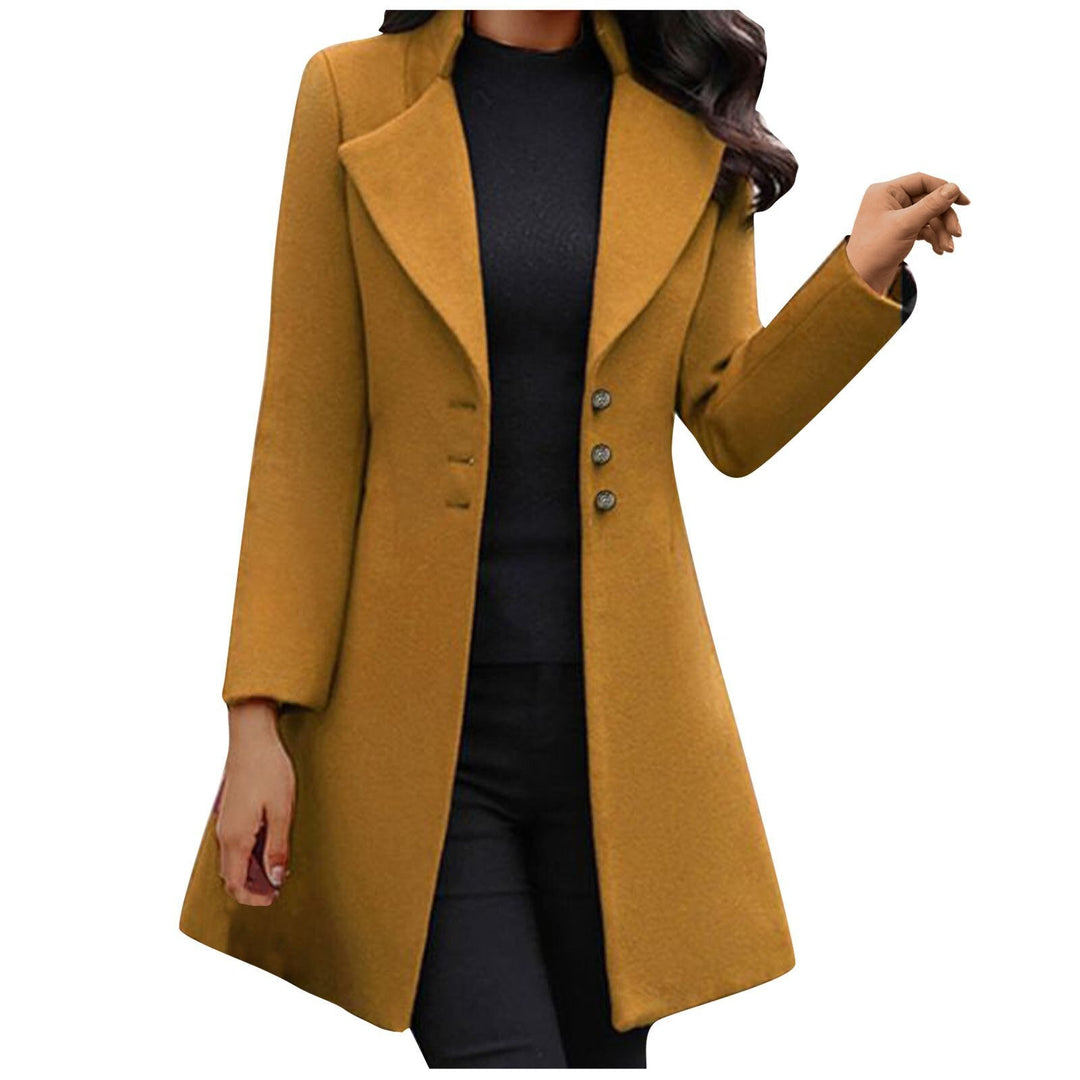 Women's Trench Coat Long for Autumn in Yellow