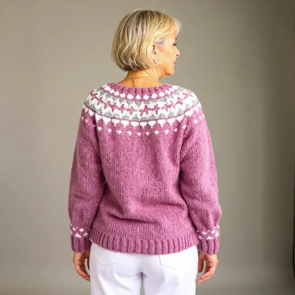 Women's Vintage Icelandic Hand-Knit Jumper (2)