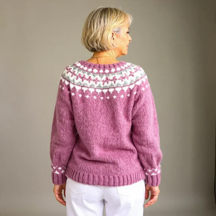 Women's Vintage Icelandic Hand-Knit Jumper (2)
