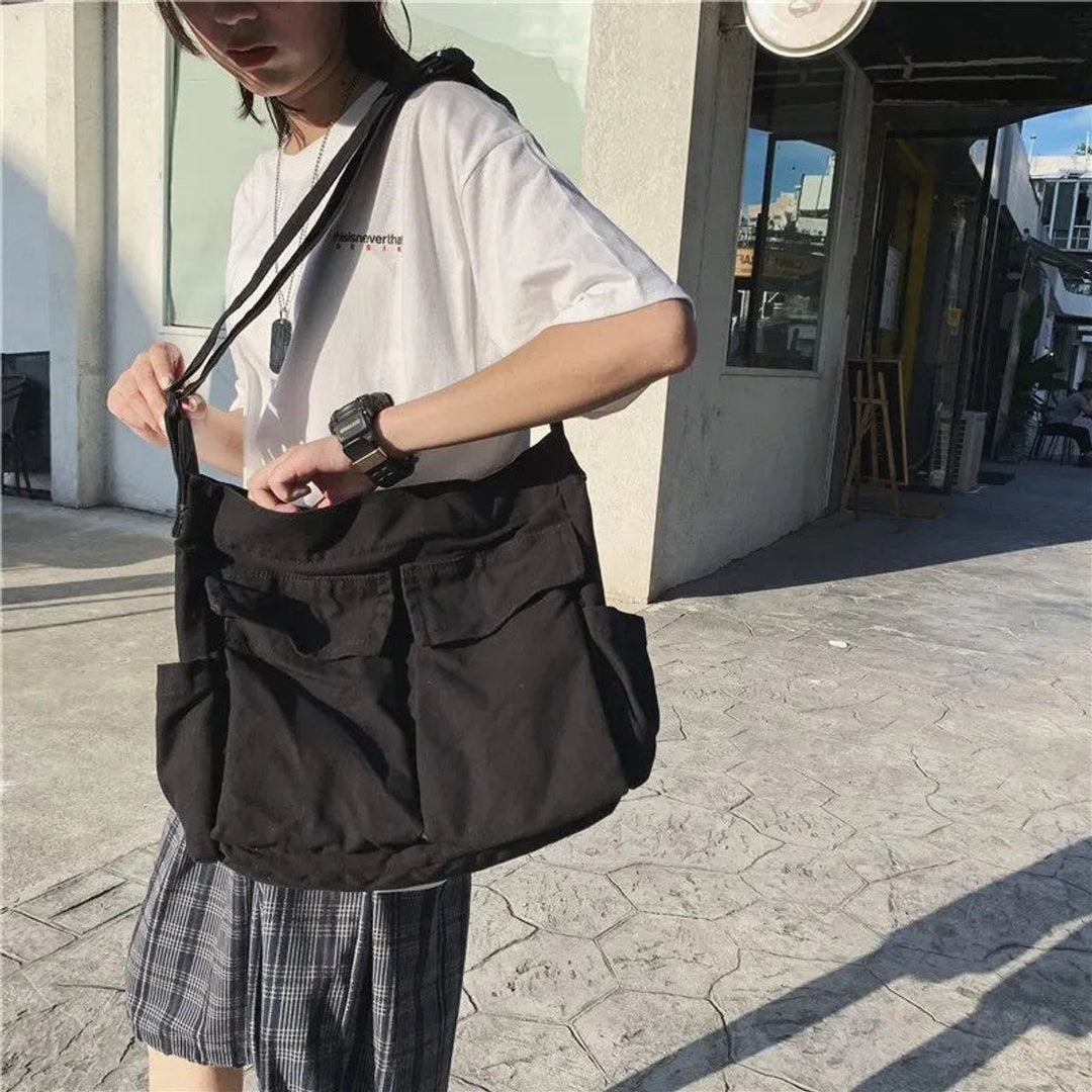 Women's Vintage Slouchy Canvas Tote (3)