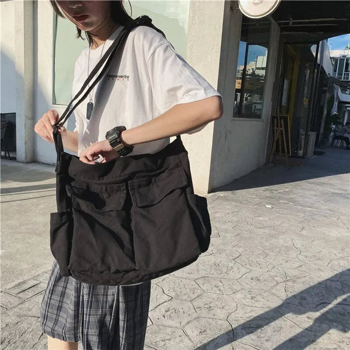 Women's Vintage Slouchy Canvas Tote (3)