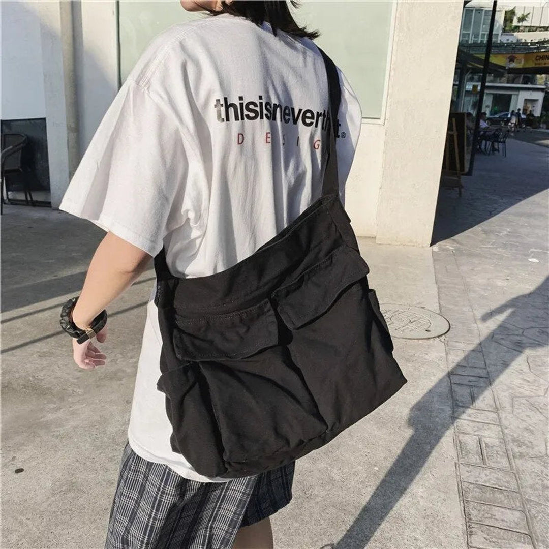 Women's Vintage Slouchy Canvas Tote (4)