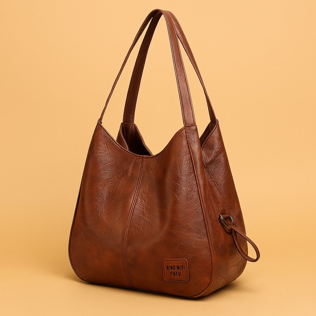 Women's Vintage Soft Leather Hobo w kolorze Brązowy