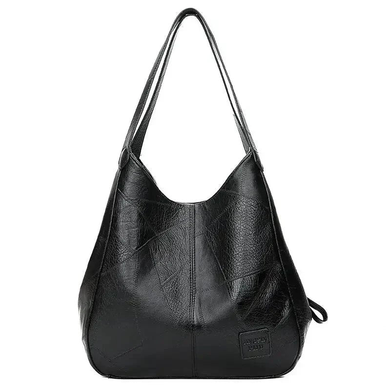 Women's Vintage Soft Leather Hobo w kolorze Czarny