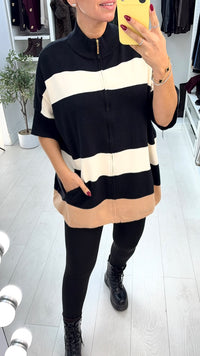 Aria | Women's Viscose Jumper Dress with Colour Block Detail