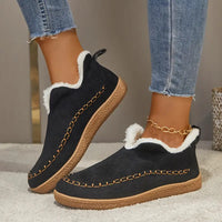 Sophia | Women's Warm Faux Fur-Lined Slip-On Ankle Boots for Winter