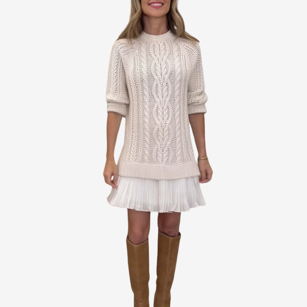 Women's Warm Jumper Dress for Everyday Autumn (2)