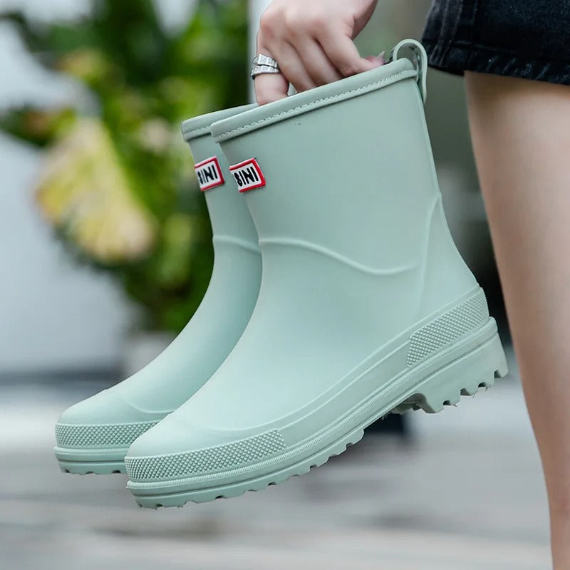 Women's Waterproof Knee High Boots in Green