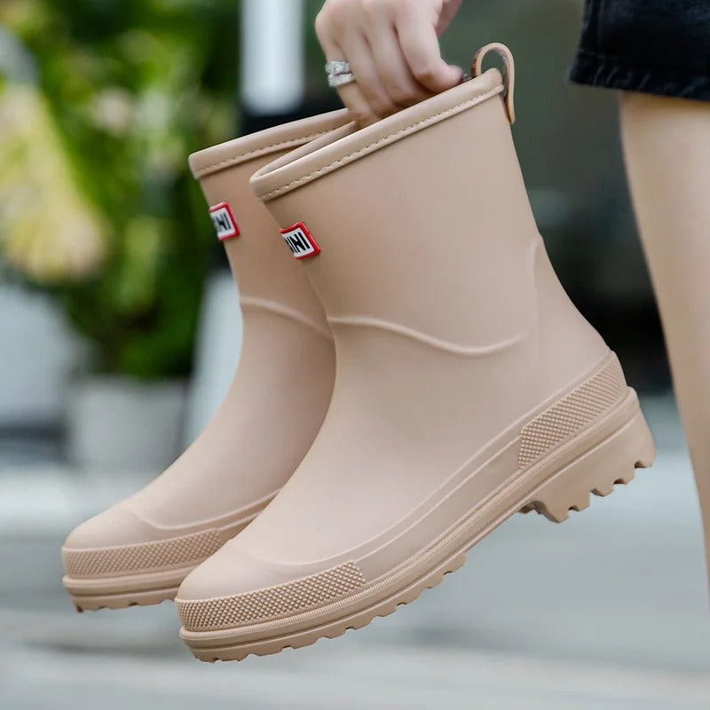 Women's Waterproof Knee High Boots in Khaki