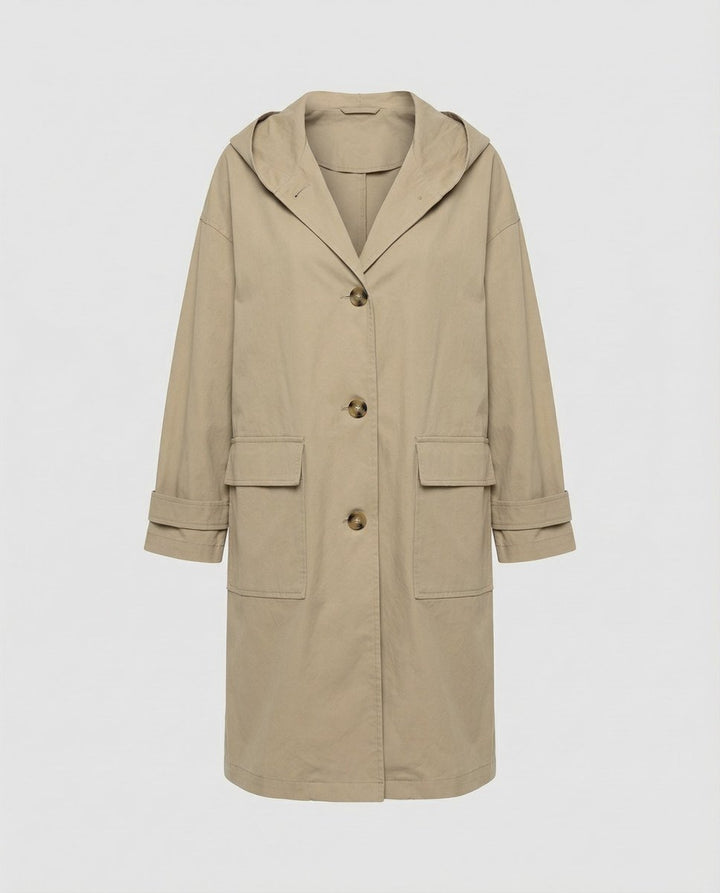 Women's Waterproof Trench Coat with Hood (7)