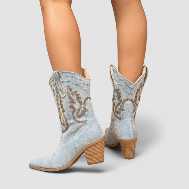 Women's Western Knee High Boots Pointed Toe (3)