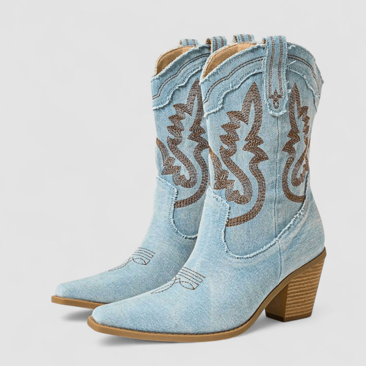 Women's Western Knee High Boots Pointed Toe (4)