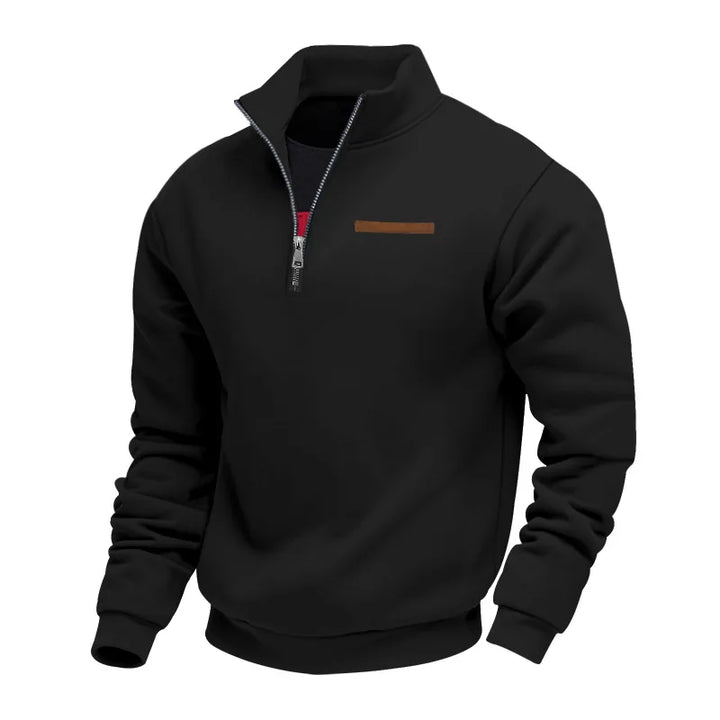Women's White Casual Blouse-Inspired Sweatshirt in Black