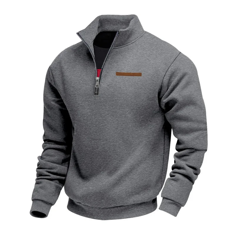 Women's White Casual Blouse-Inspired Sweatshirt in Dark Grey