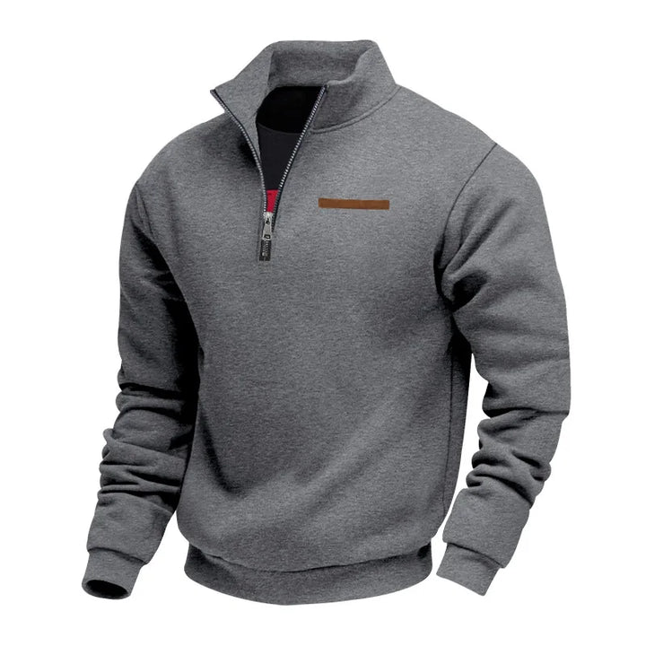 Women's White Casual Blouse-Inspired Sweatshirt in Dark Grey