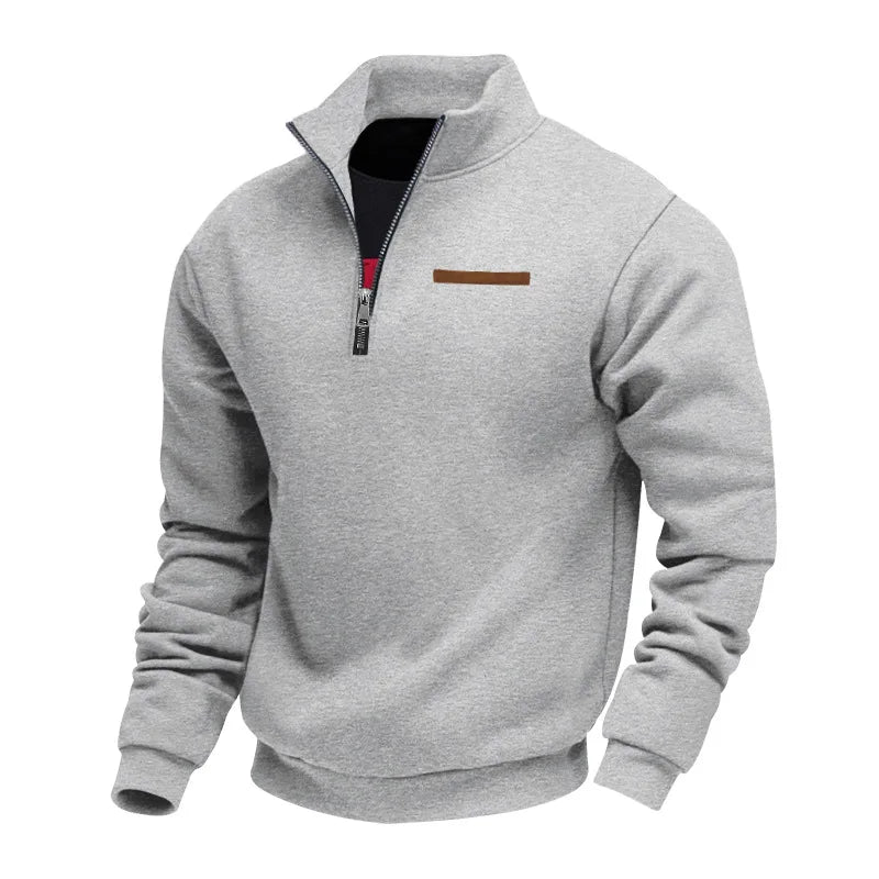 Women's White Casual Blouse-Inspired Sweatshirt in Grey