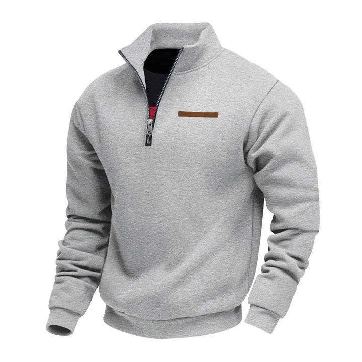 Women's White Casual Blouse-Inspired Sweatshirt in Grey