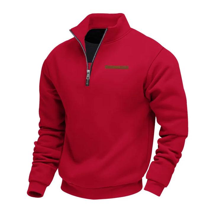 Women's White Casual Blouse-Inspired Sweatshirt in Red