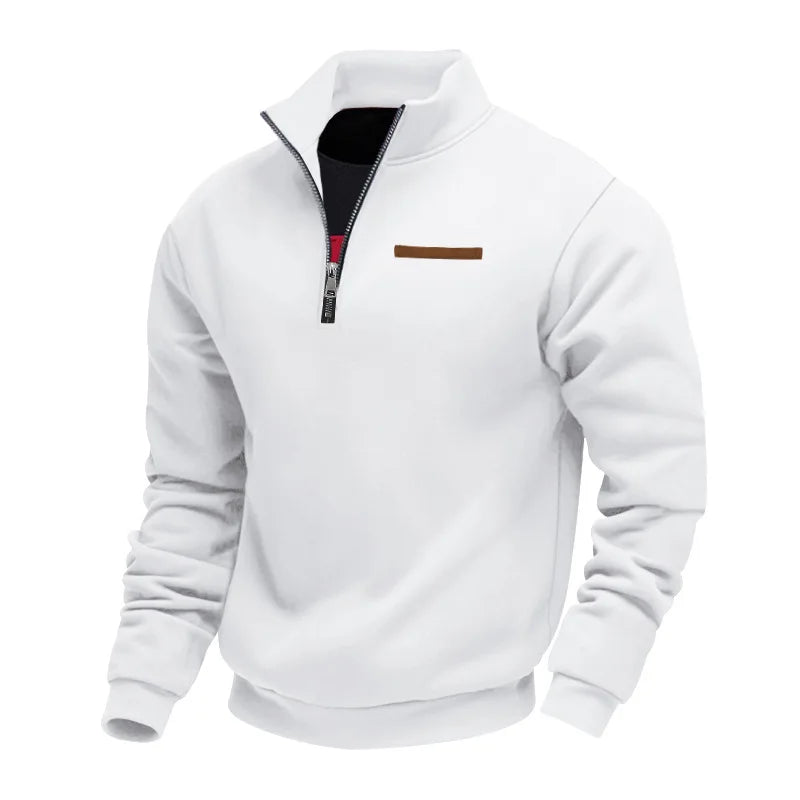 Women's White Casual Blouse-Inspired Sweatshirt in White