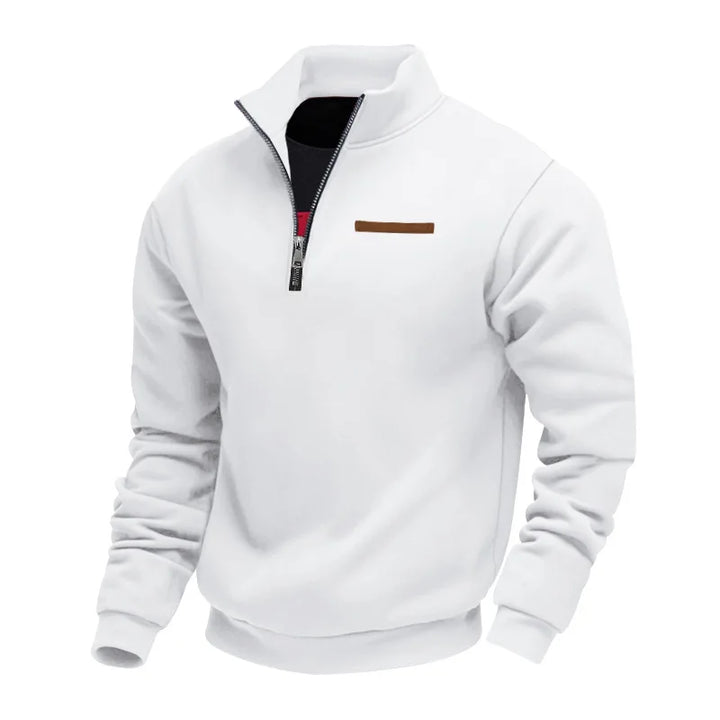 Women's White Casual Blouse-Inspired Sweatshirt in White