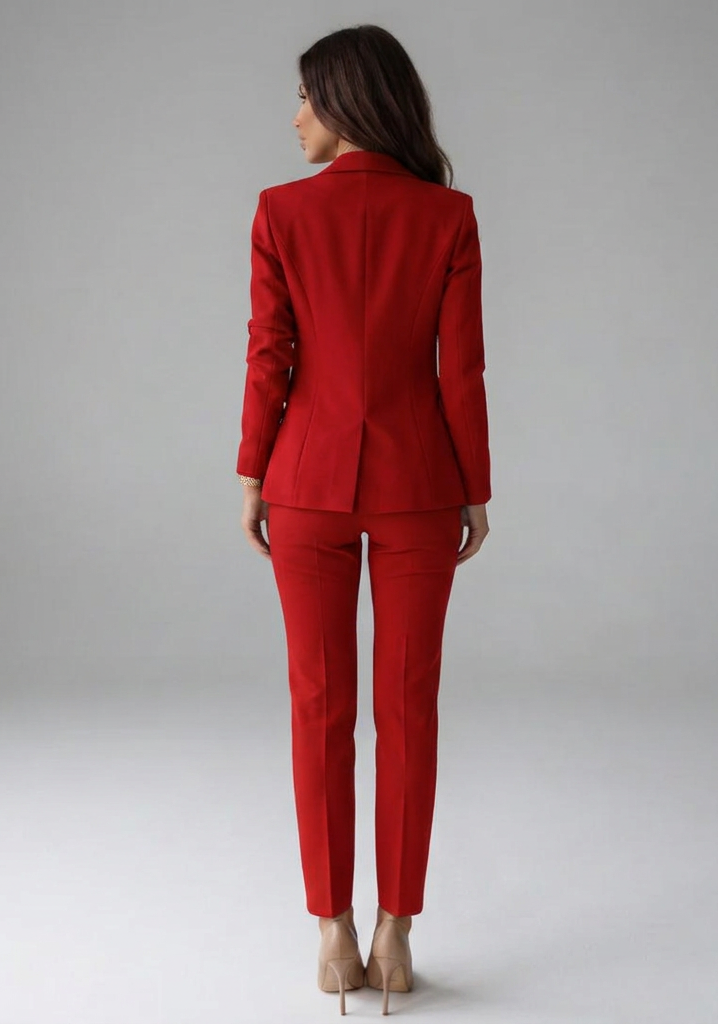 Women's Winter Coat Blazer and Tailored Trousers (5)