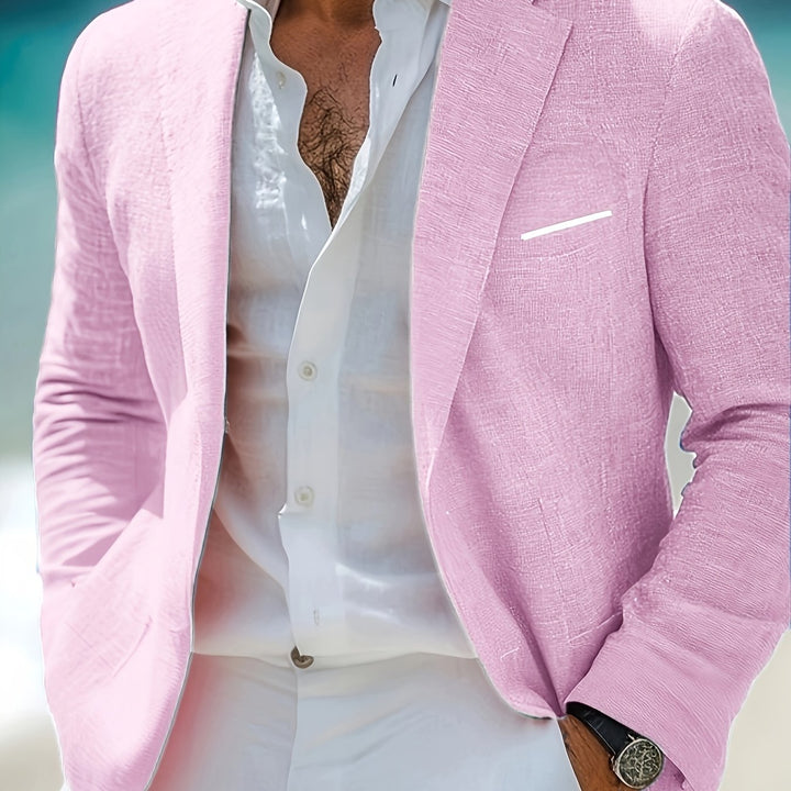 Women's Winter Coat Tailored Blazer in Pale Pinkish Gray