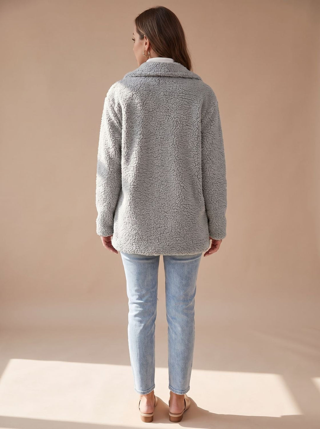 Women's Winter Coat with Soft Teddy Sherpa (7)