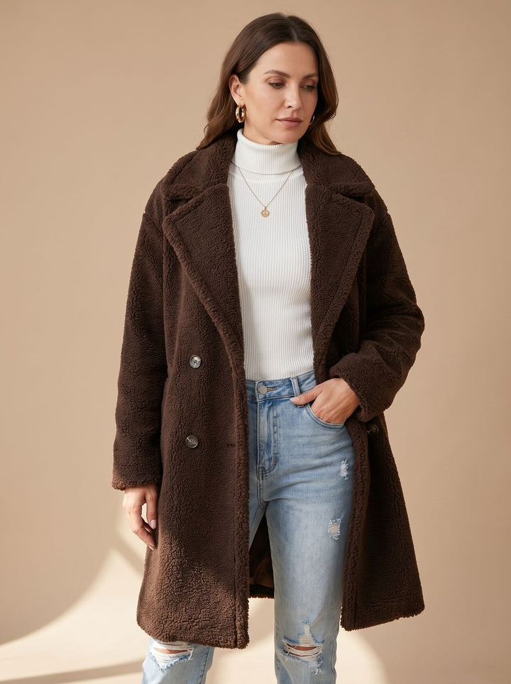 Women's Winter Coat with Soft Teddy Sherpa (8)