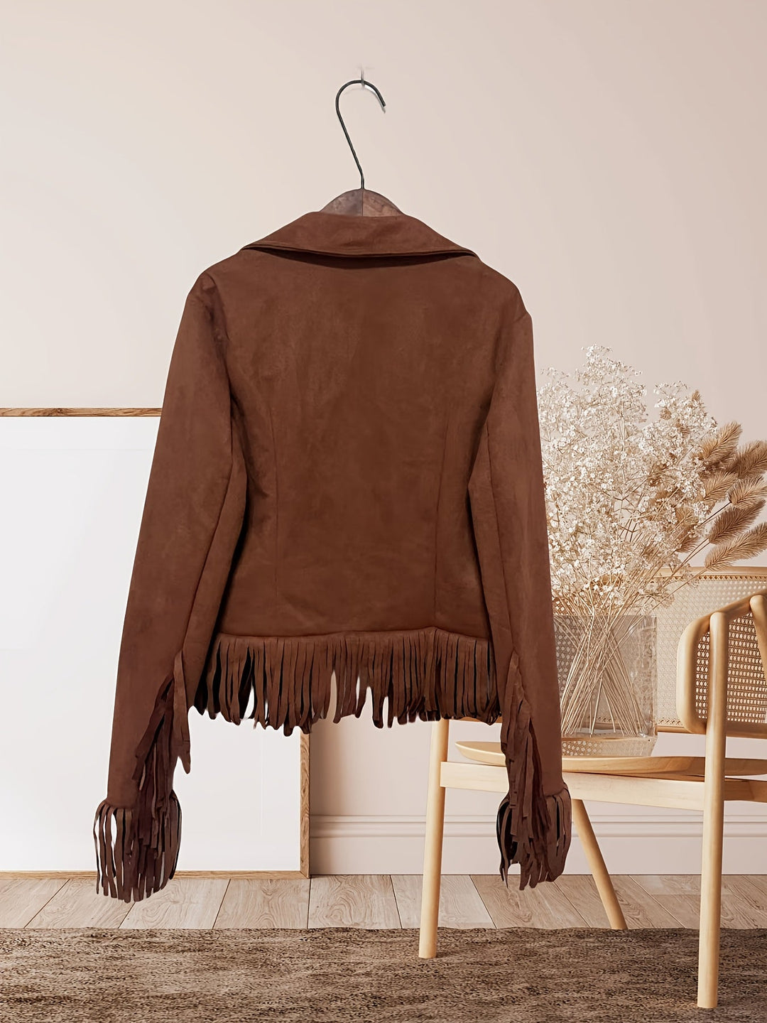 Women's Winter Coat with Western Fringe (2)